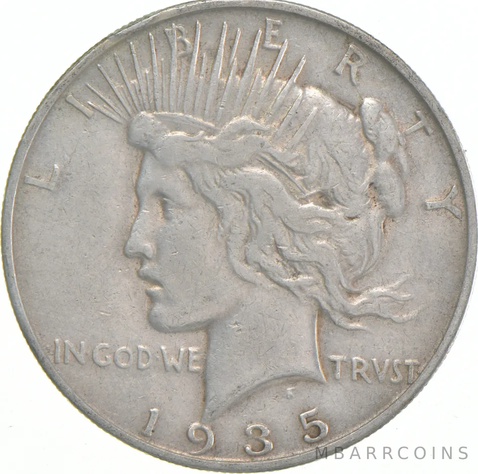 1935-S Peace US Silver Dollar - 90% San Francisco Minted