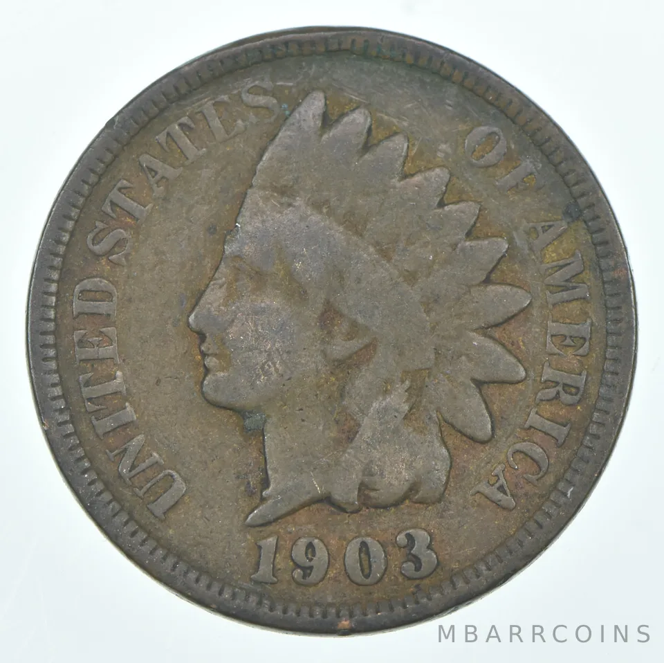 1903 Indian Head Cent AC Average Circ
