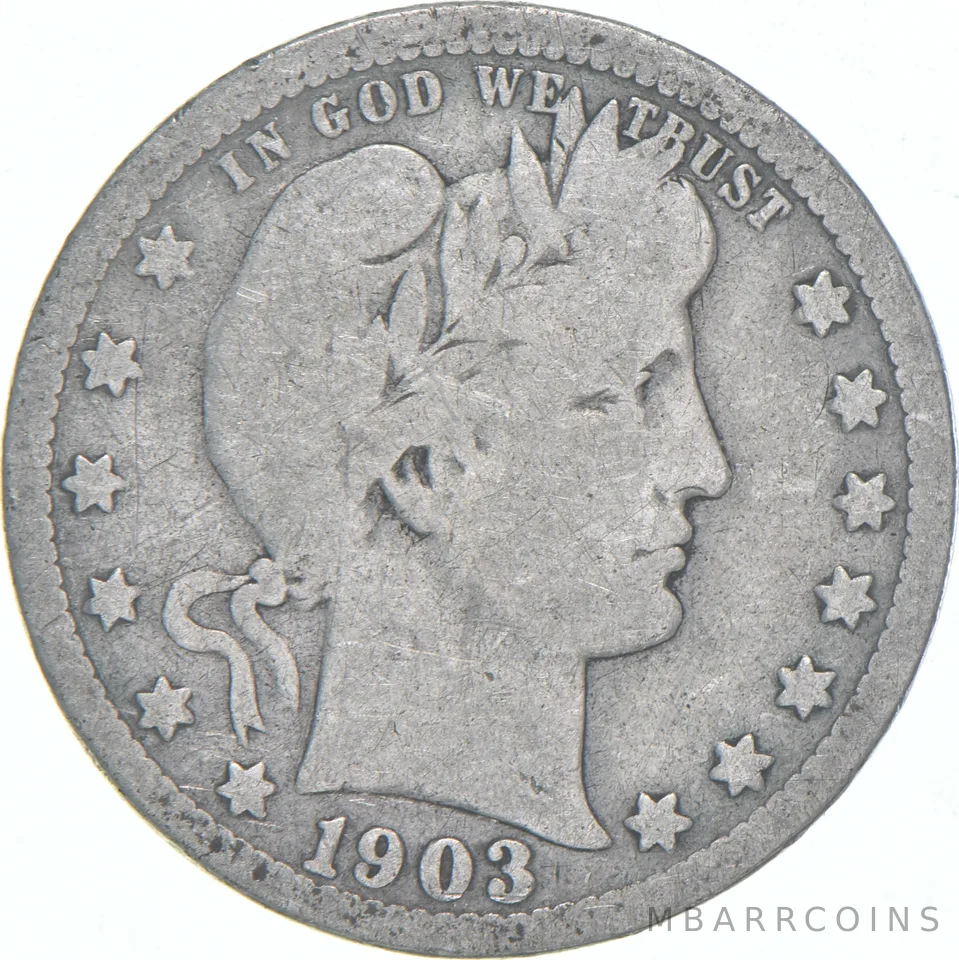 1903-O Barber Quarter Average Circ