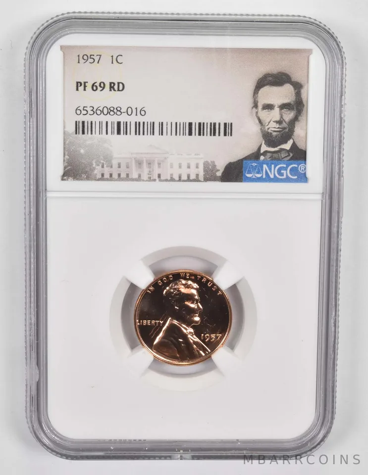 1957 Lincoln Wheat Cent PF69 NGC PR Proof Special Lbl PR Proof