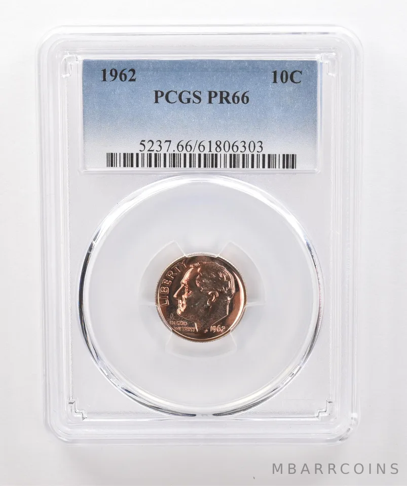 1962 Roosevelt Dime PR66 PCGS Beautiful Tone *1878