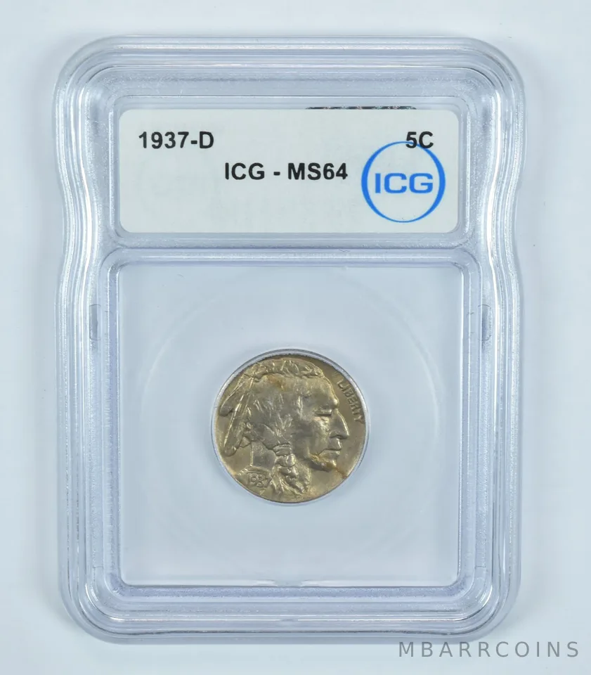1937-D Indian Head Buffalo Nickel MS64 ICG