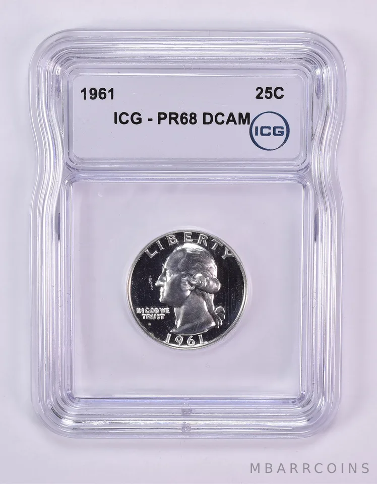 1961 Washington Quarter PR68 DCAM ICG