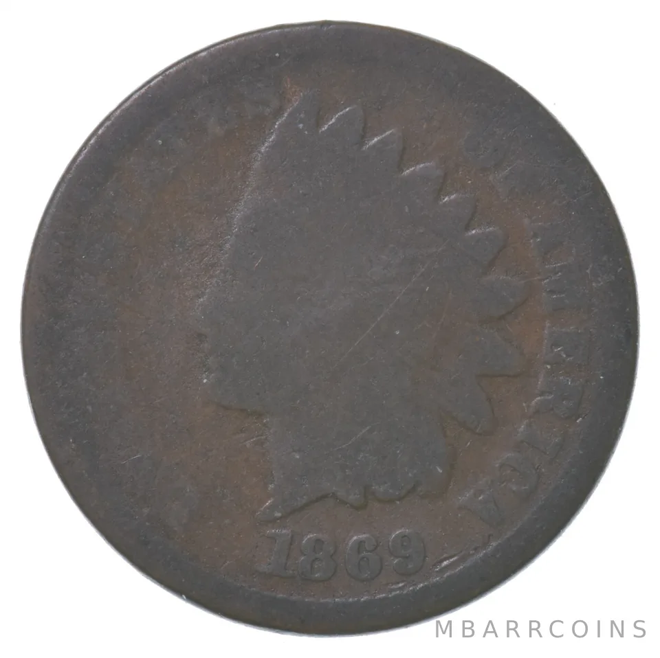 1869 Indian Head Cent a7347