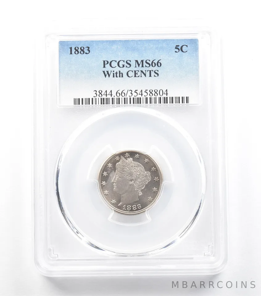 1883 Liberty V Nickel With Cents MS66 PCGS *5877