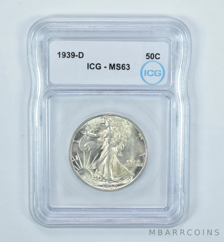 1939-D Walking Liberty Half Dollar MS63 ICG