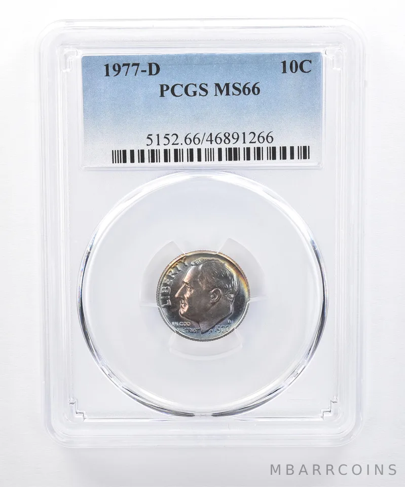 1977-D Roosevelt Dime MS66 PCGS Beautiful Tone *8289