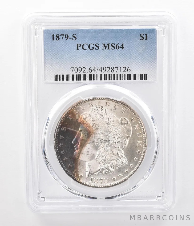 1879-S Morgan Silver Dollar MS64 PCGS Beautifully Toned *0413