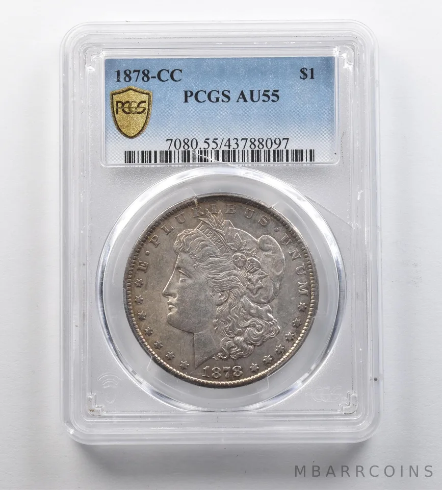 1878-CC Morgan Silver Dollar AU55 PCGS a7709