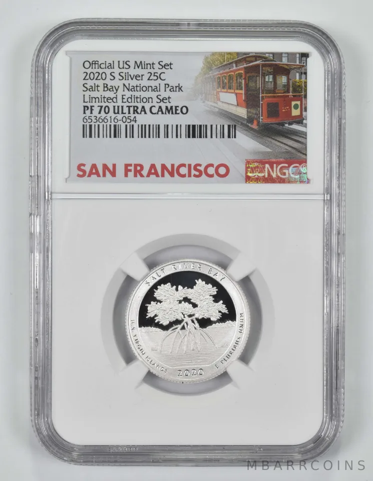 2020-S PF70 Silver Salt Bay National Park Quarter NGC Limited Edition
