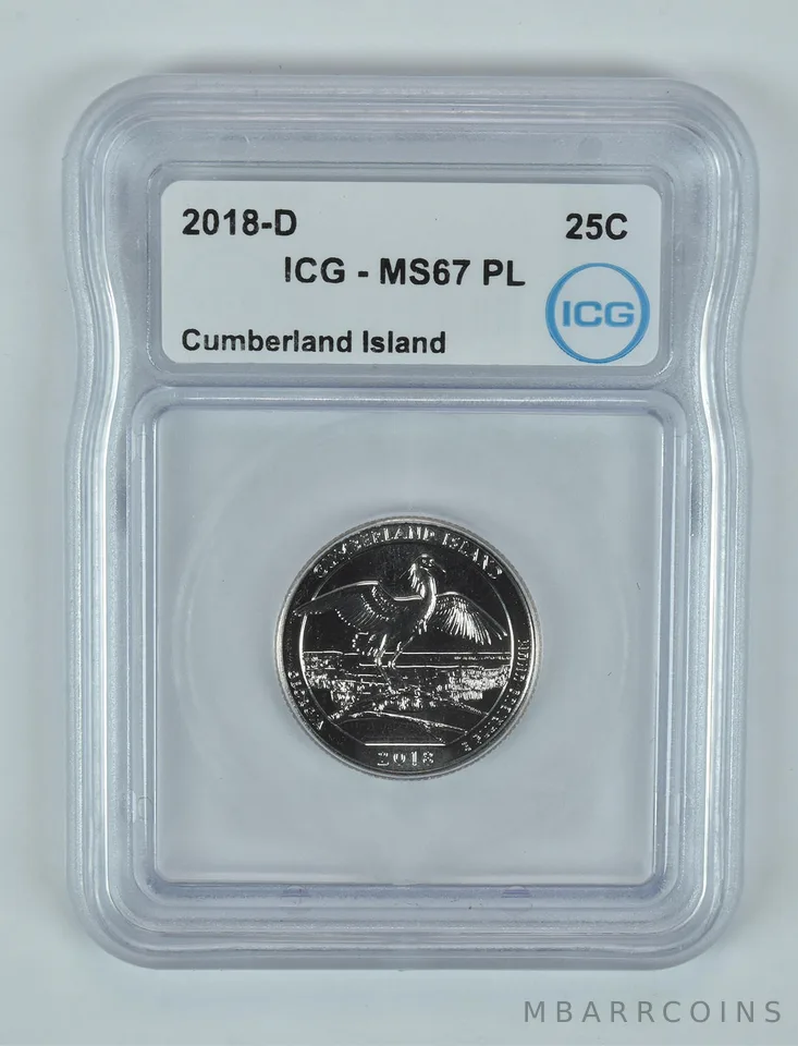2018-D Washington Quarter ATB Cumberland Island MS67 PL ICG