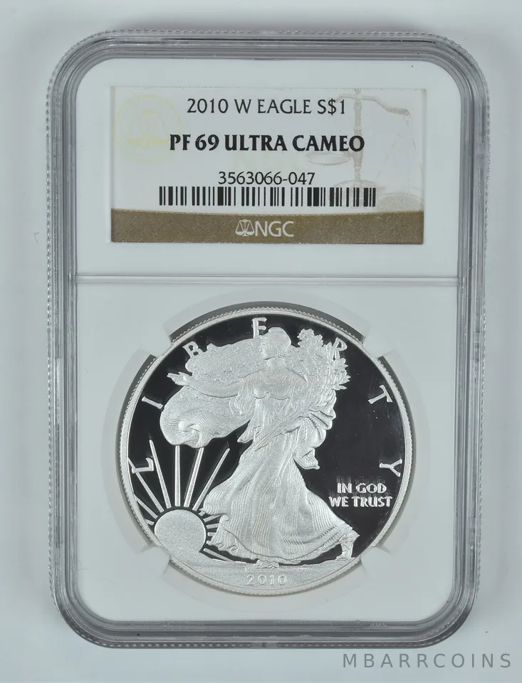 2010-W American Silver Eagle PF69 UCAM NGC Brown Label