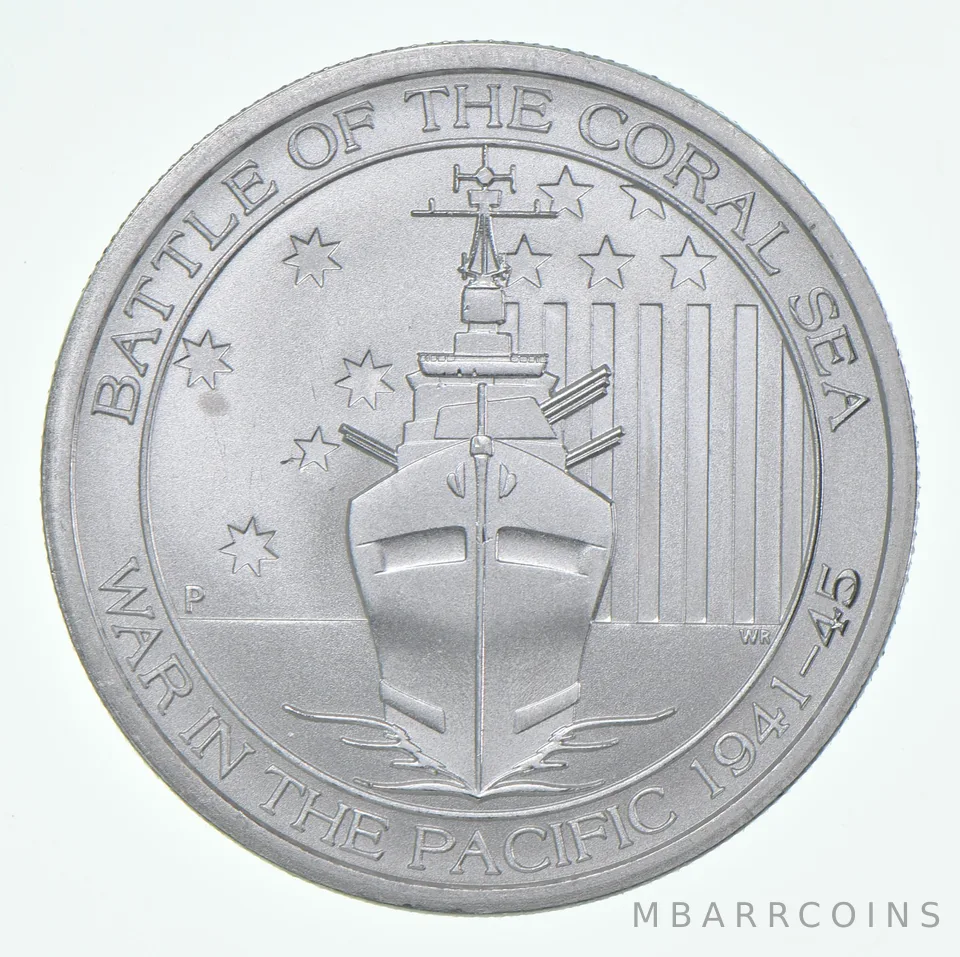2015 Australia 50c Battle Of Coral Sea War In Pacific 1/2 Oz .999 Silver