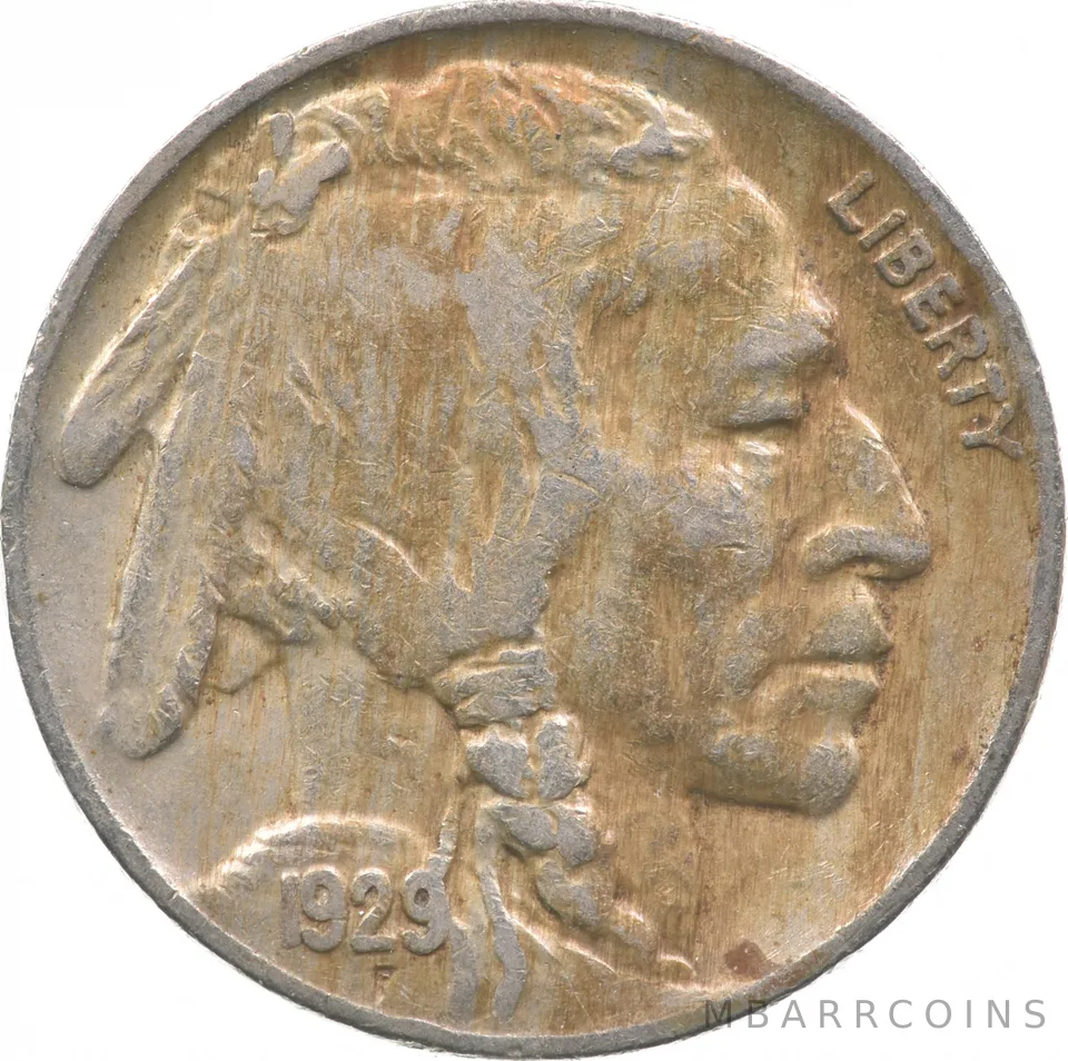 1929 Indian Head Buffalo Nickel a4912