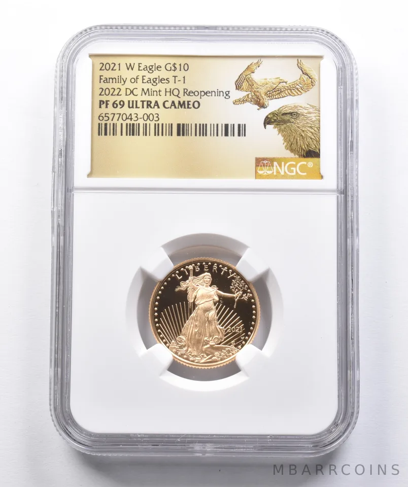 PF69 2021-W $10 American Gold Eagle T-1 2022 DC Mint HQ NGC *4260