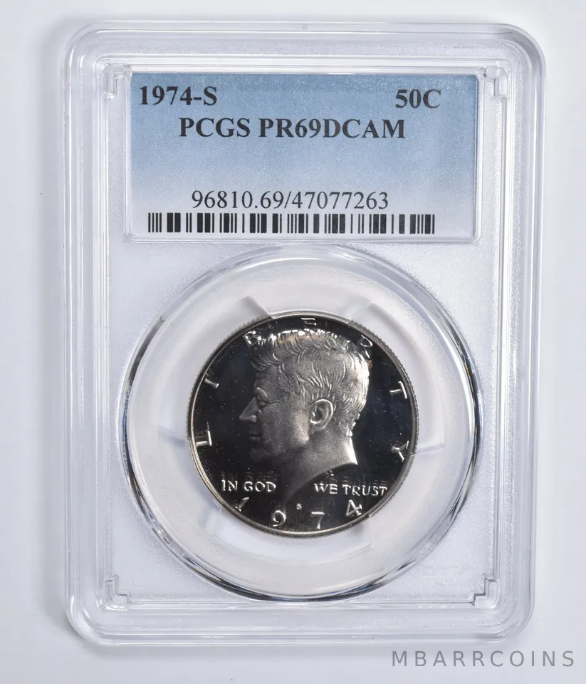 1974-S Kennedy Half Dollar PR69 DCAM PCGS Blue Lbl