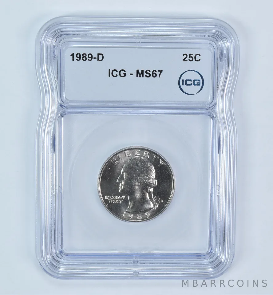 1989-D Washington Quarter MS67 ICG