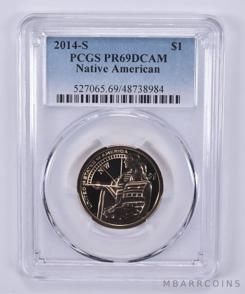 2014-S Sacagawea $1 Native Hospitality PR69 DCAM PCGS Blue Label