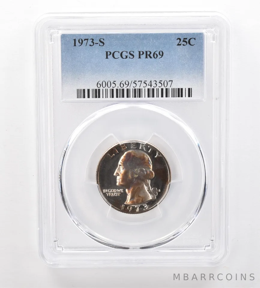 1973-S Washington Quarter PR69 PCGS Beautiful Tone *7455