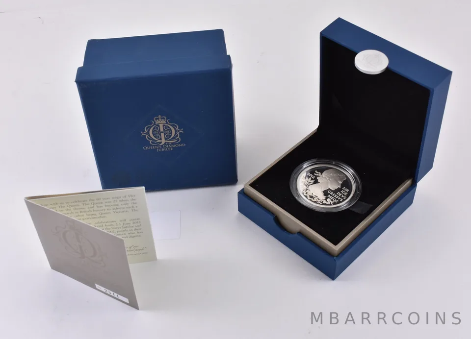 2012 Great Britain 5 Pound Silver Diamond Jubilee W/ OGP a4092