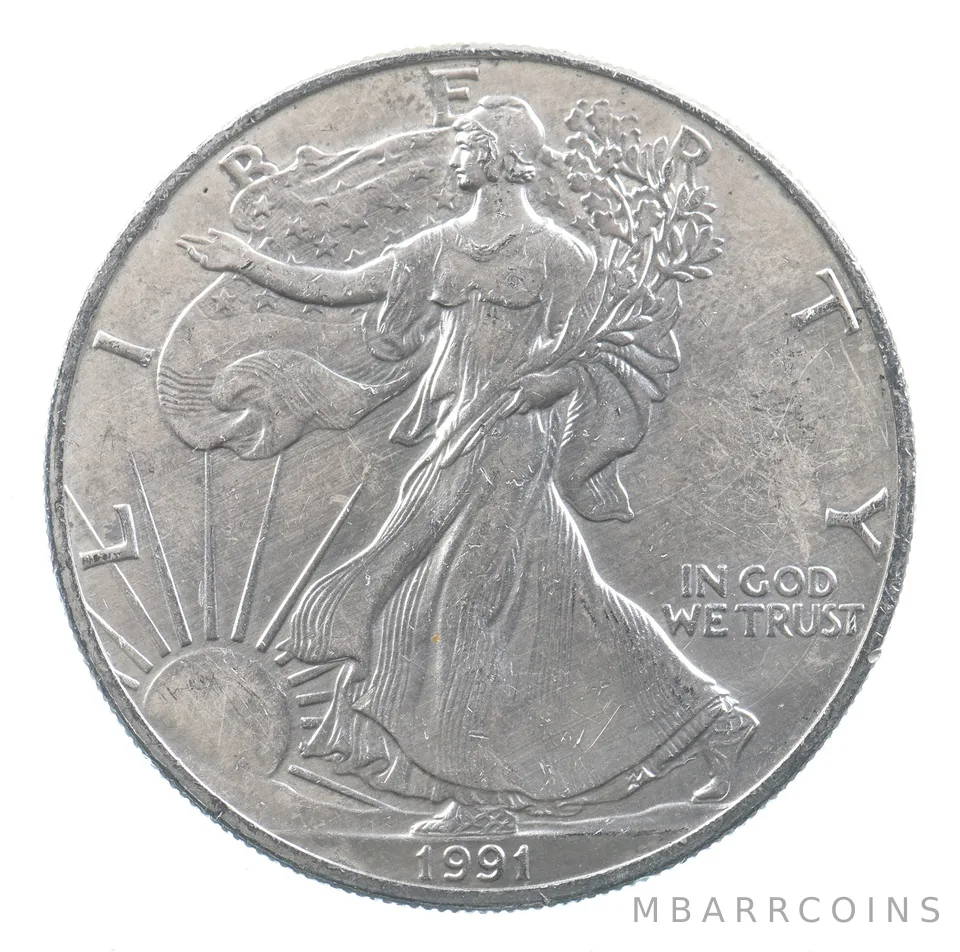 Better Date 1991 American Silver Eagle 1 Troy Oz .999 Fine Silver *771
