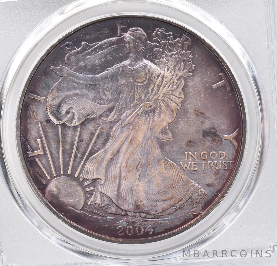 2004 American Silver Eagle MS68 PCGS Beautiful Tone *1259