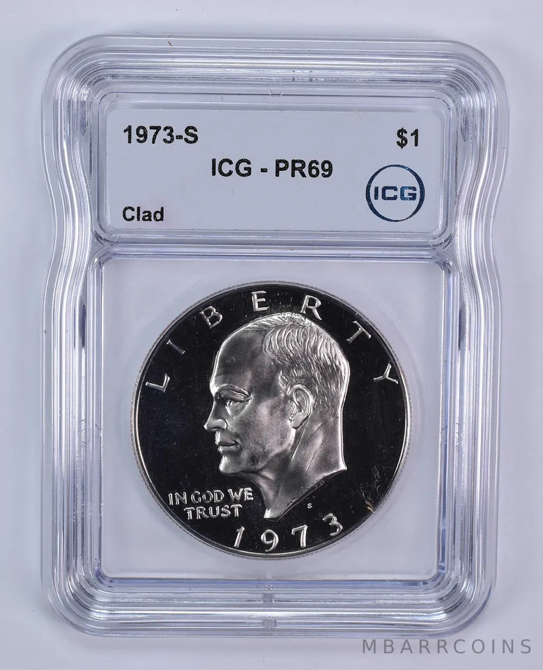 1973-S Eisenhower $1 CLAD PR69 ICG