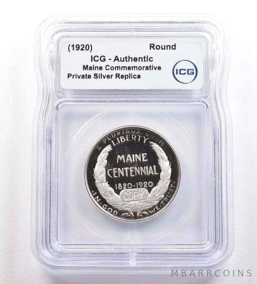 (1920) Maine Commemorative Gallery Silver Half Dollar ICG *4273