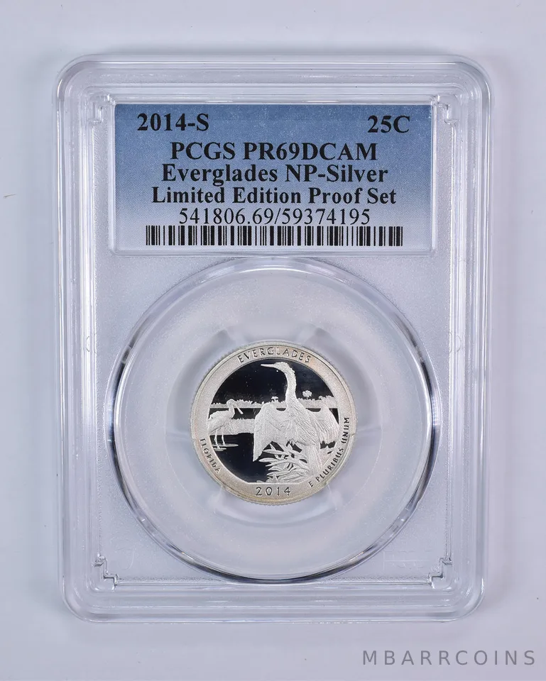 2014-S ATB Quarter Silver Everglades Limited Edition Set PR69 DCAM PCGS