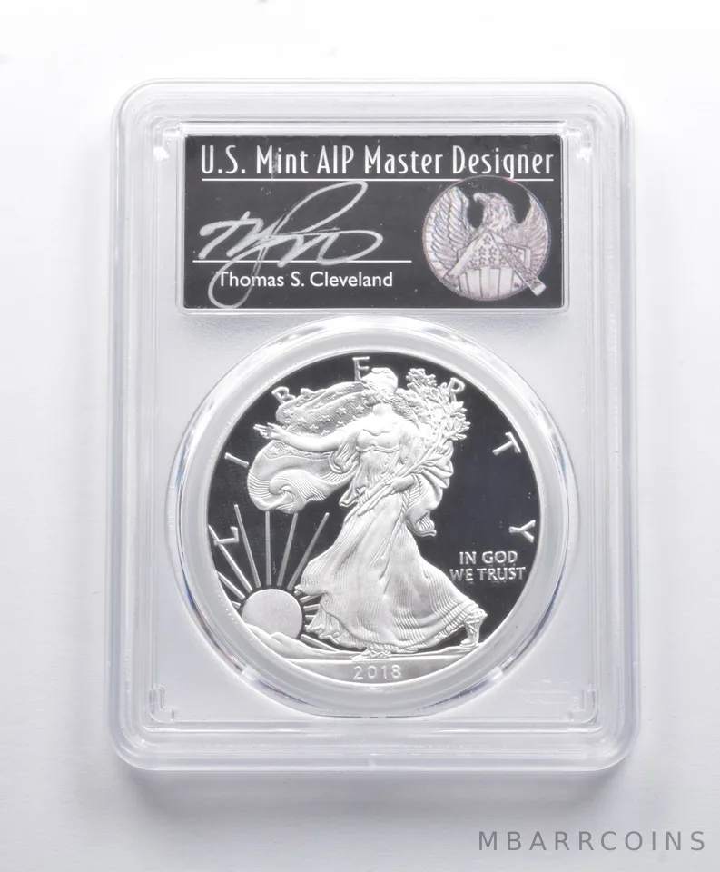 PR70DCAM 2018-S American Silver Eagle FS Signed Cleveland PCGS *8825