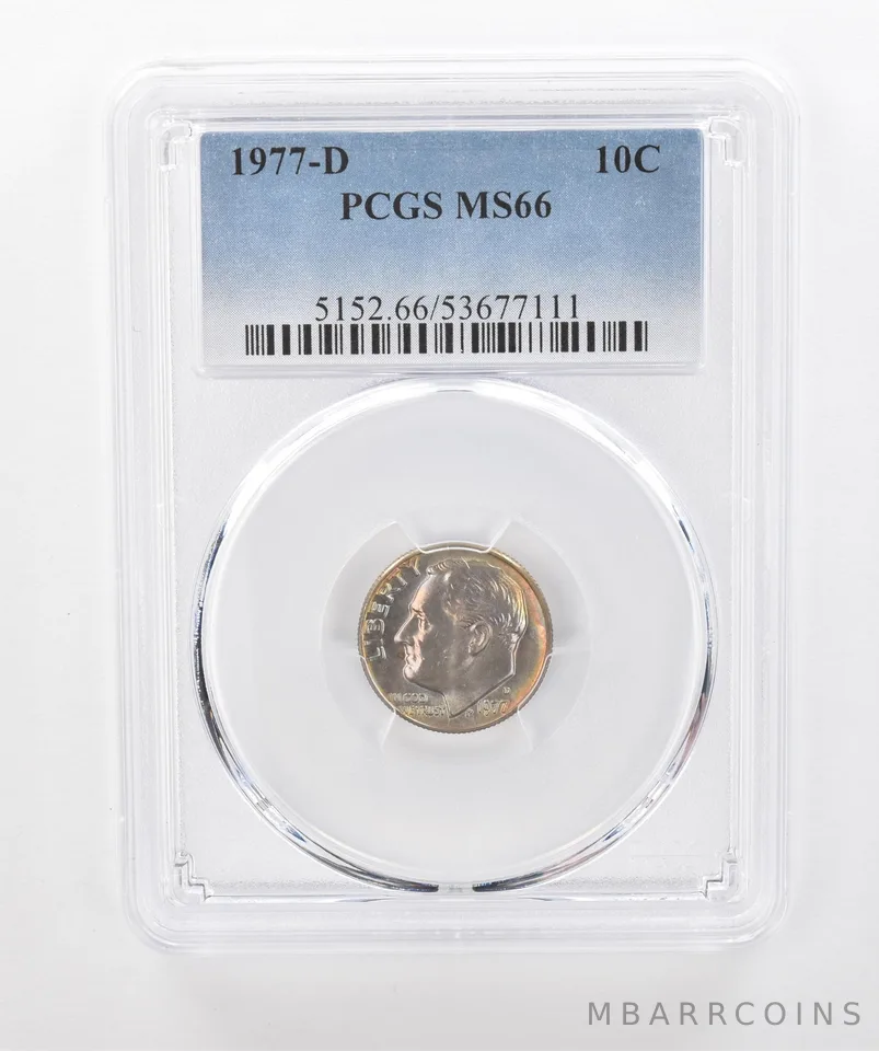 1977-D Roosevelt Dime MS66 PCGS Beautiful Tone *1307