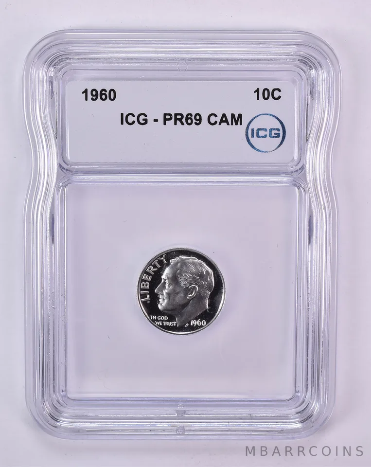 1960 Roosevelt Dime PR69 CAM ICG