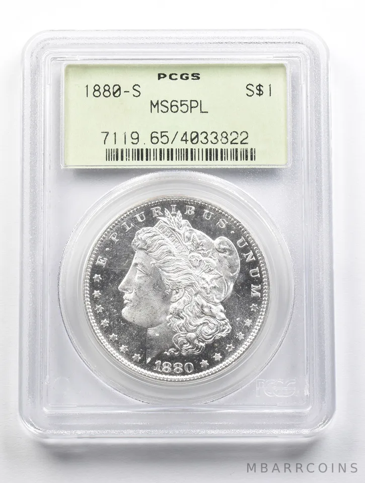MS65 PL 1880-S Morgan Silver Dollar OGH PCGS PQ *3485