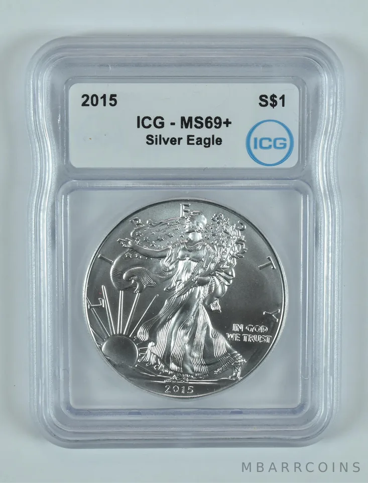 2015 American Silver Eagle MS69+ ICG