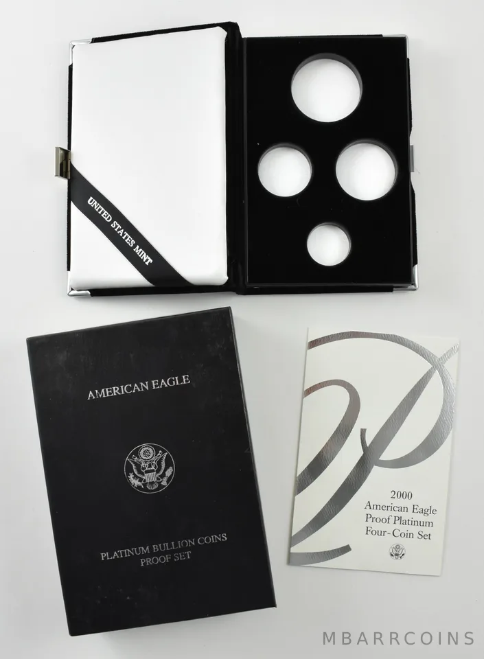 OGP 2000 Platinum Eagle Proof Set 4-Coin BOX & COA - NO COINS
