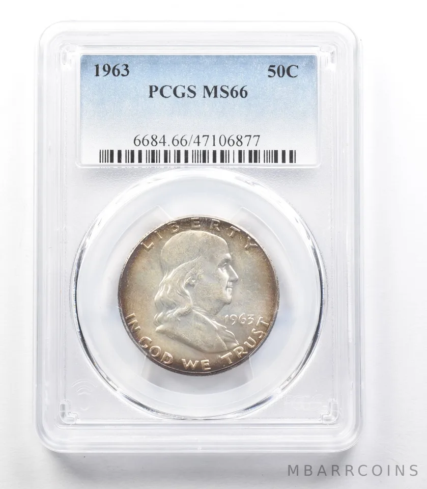 1963 Franklin Half Dollar MS66 PCGS a3356