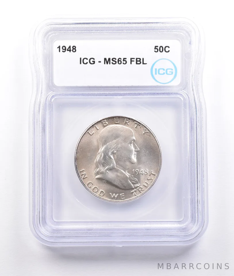 1948 Franklin Half Dollar MS65 FBL ICG *6885