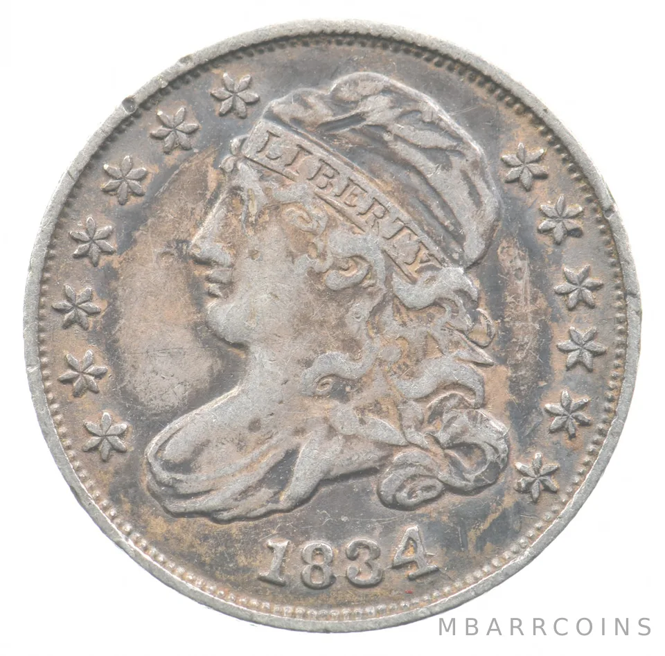 1834 Capped Bust Dime Large 4 *7513