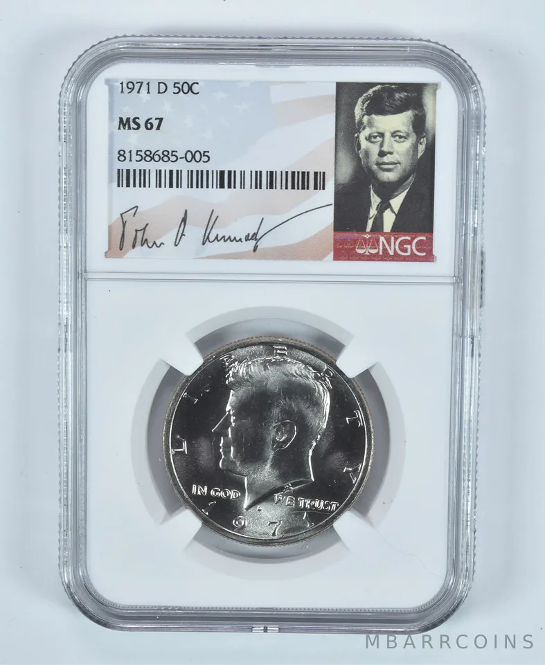 1971-D Kennedy Half Dollar MS67 NGC Special Label