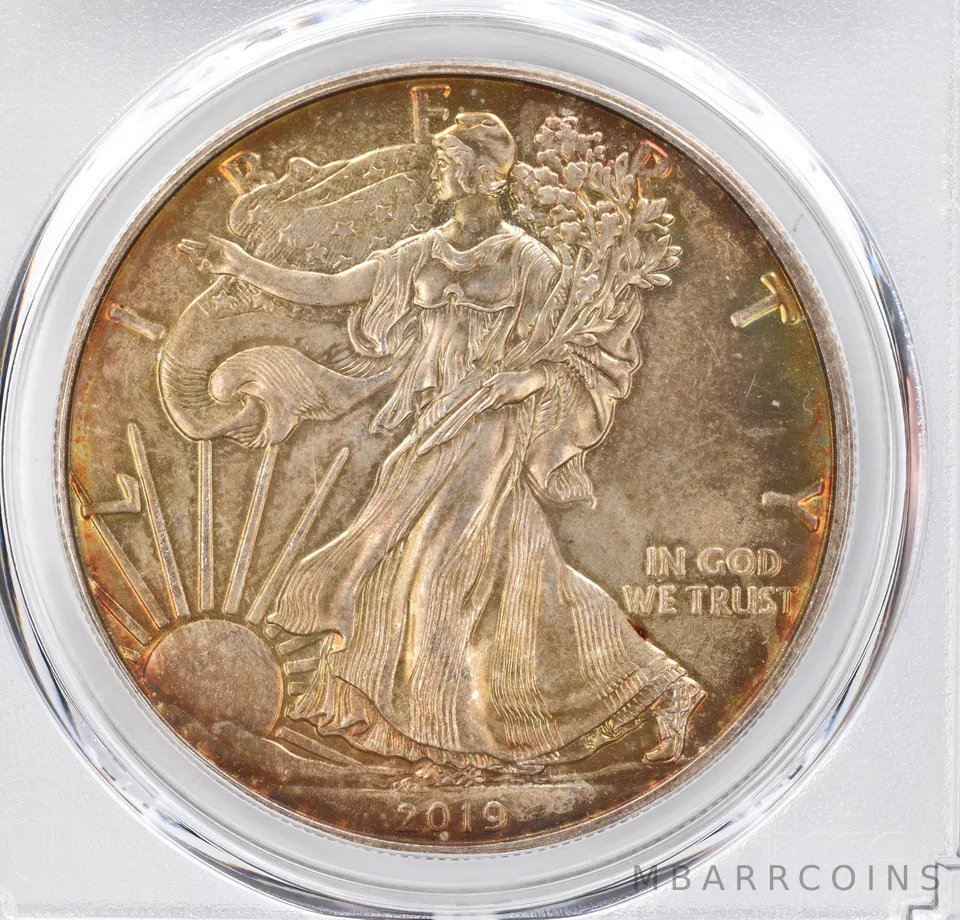 2019 American Silver Eagle MS68 PCGS Beautiful Tone *1266