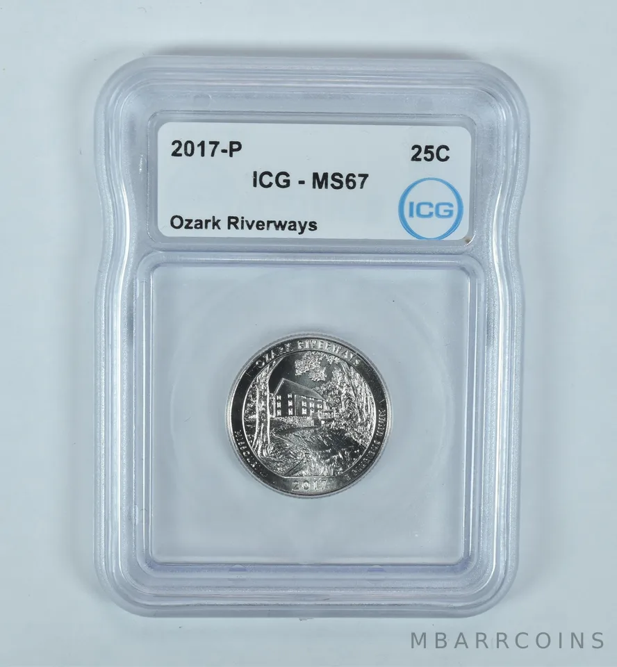 2017-P Washington Quarter ATB Ozark Riverways MS67 ICG