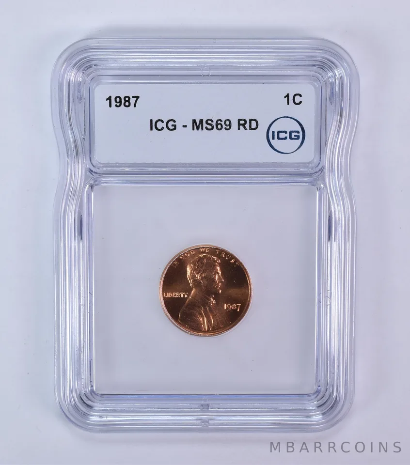 1987 Lincoln Memorial Cent MS69 RD ICG