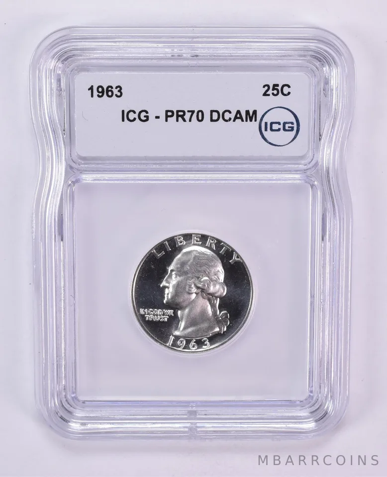 1963 Washington Quarter PR70 DCAM ICG