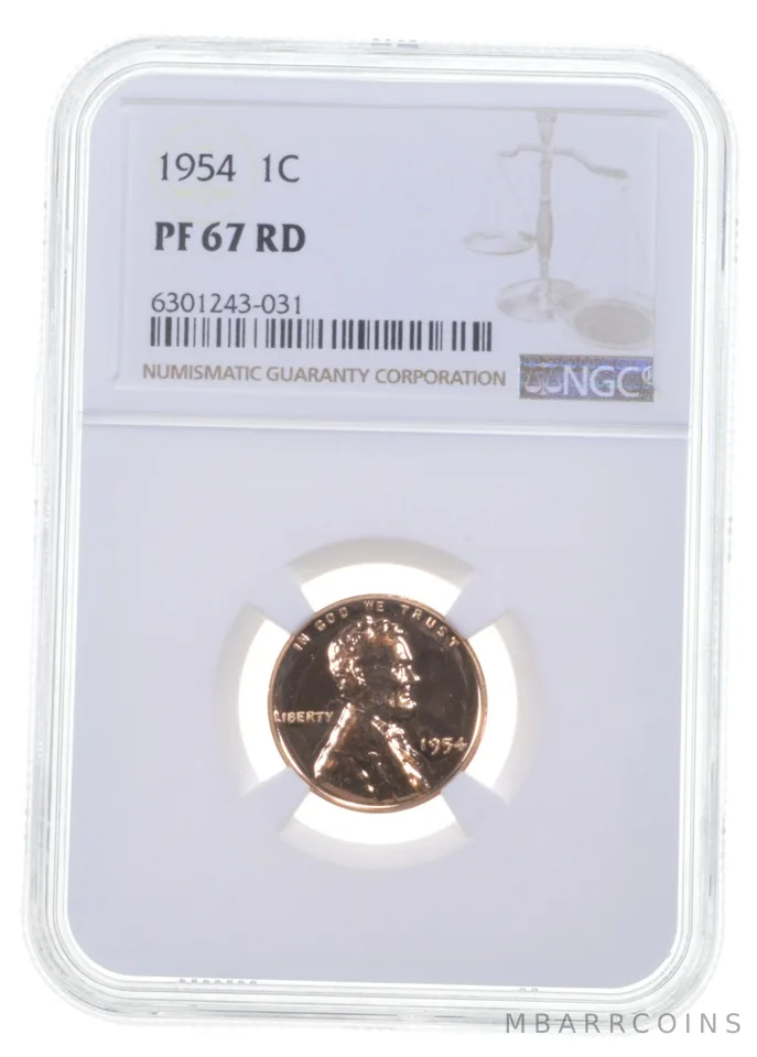 1954 Lincoln Wheat Cent PF67 NGC PR Proof