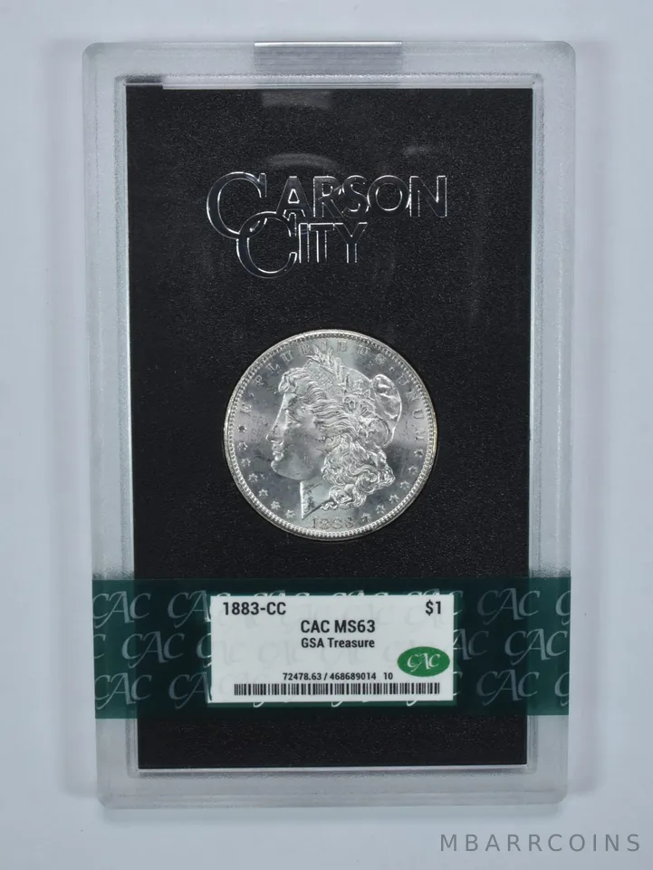 1883-CC Morgan Silver Dollar GSA Treasure MS63 CAC CACg