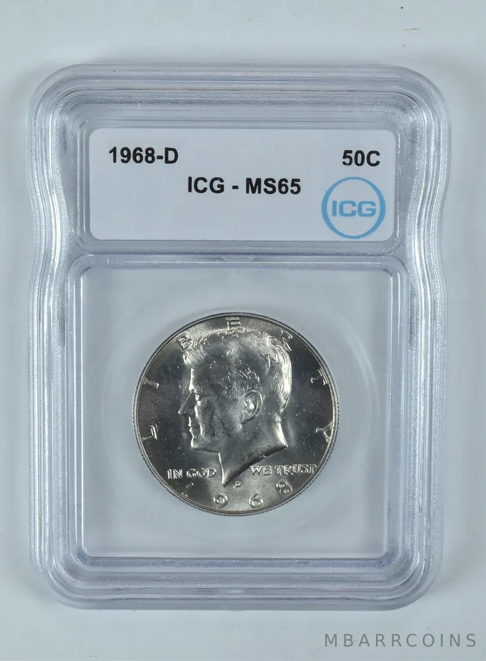 1968-D Kennedy Half Dollar MS65 ICG