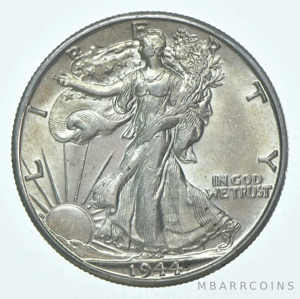 BU 1944-D Walking Liberty Half Dollar Uncirculated 90% Silver