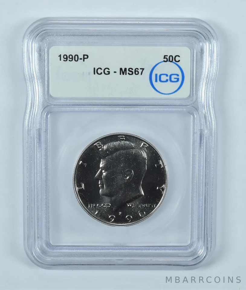 1990-P Kennedy Half Dollar MS67 ICG