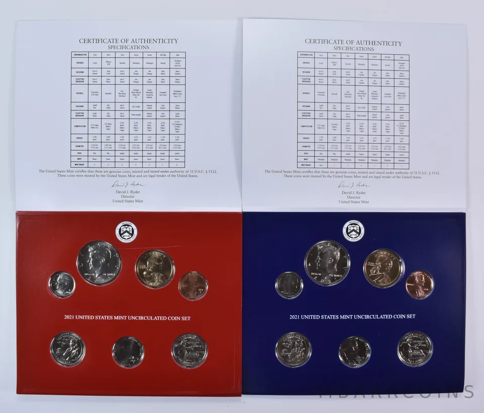 2021 Mint Set with Unc Coins in Original Packaging (14 coins)