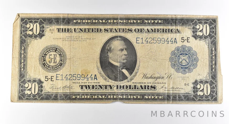 1914 $20 Richmond VA FRN Large Note Blue Seal *2814